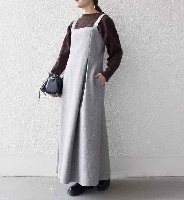 SHIPS any「SHIPS any: エア ニードル タック フレア ジャンパースカート」|ワンピース|