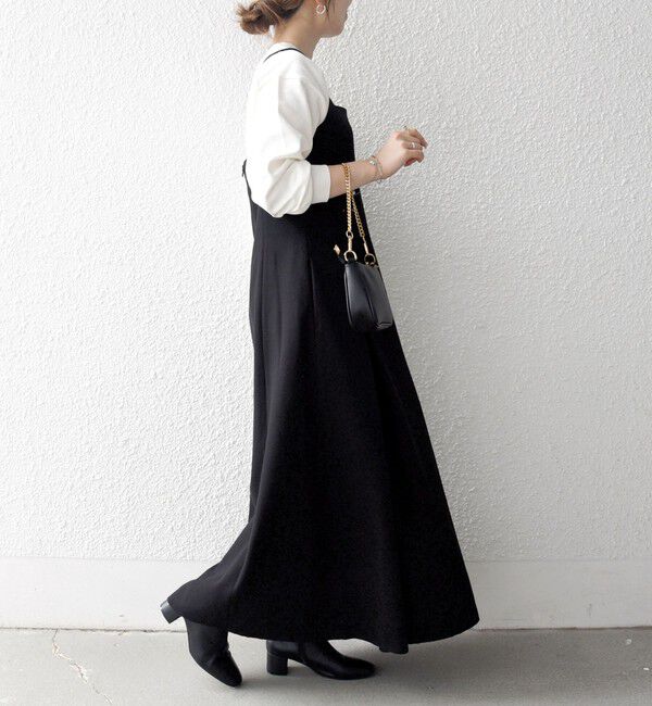 SHIPS any「SHIPS any: エア ニードル タック フレア ジャンパースカート」|ワンピース|