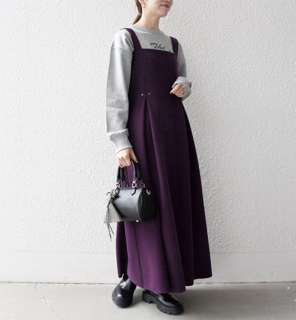 SHIPS any「SHIPS any: エア ニードル タック フレア ジャンパースカート」|ワンピース|