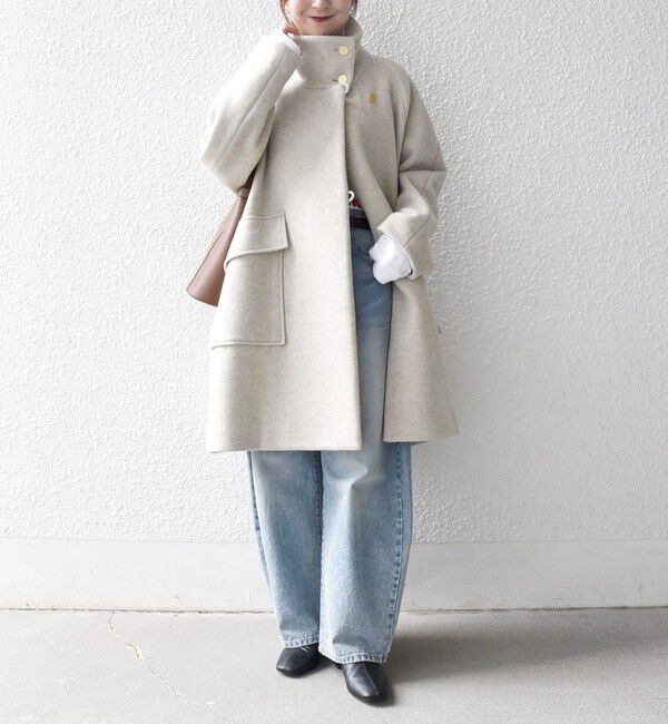 SHIPS any「SHIPS any: カシミヤ ミックス スタンドカラー ミドル コート」|その他|