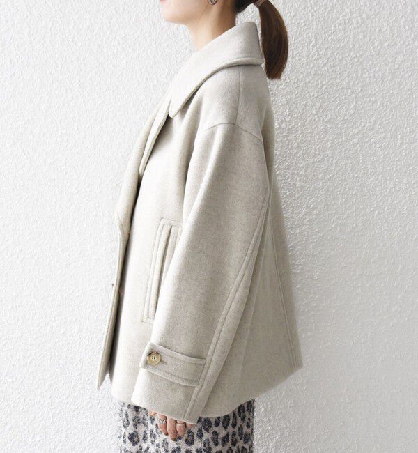 SHIPS any「SHIPS any: カシミヤ ミックス テーラード ショート Pコート」|ピーコート|