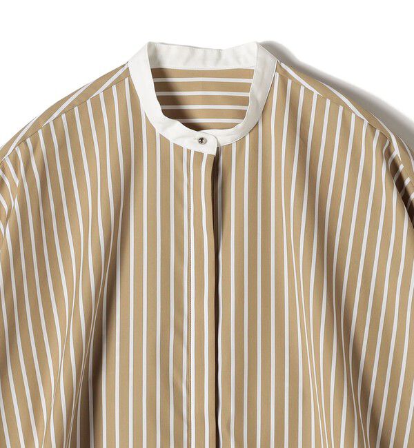 SHIPS for women「〈手洗い可能〉コットン ポリエステル ストライプ ドルマン 長袖 シャツ」|シャツ・ブラウス|