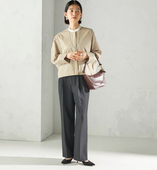 SHIPS for women「〈手洗い可能〉コットン ポリエステル ストライプ ドルマン 長袖 シャツ」|シャツ・ブラウス|