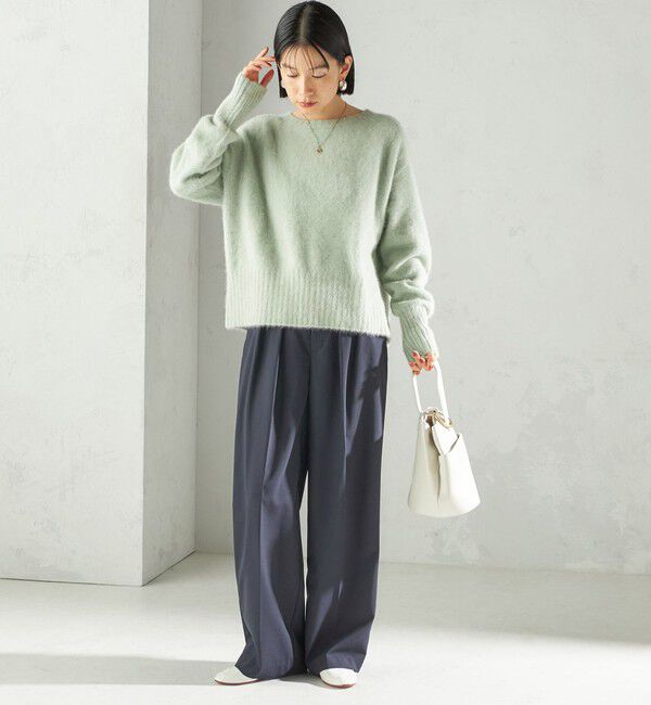 SHIPS for women「〈手洗い可能〉トロピカル タック パンツ（セットアップ対応）」|スラックス|