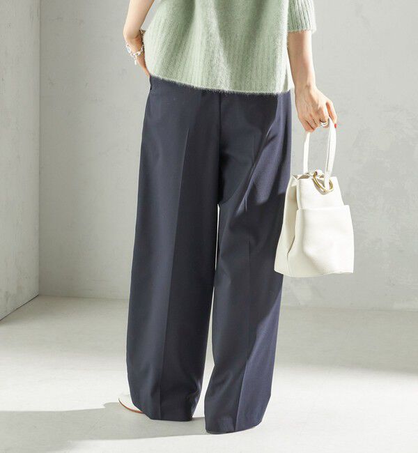 SHIPS for women「〈手洗い可能〉トロピカル タック パンツ（セットアップ対応）」|スラックス|