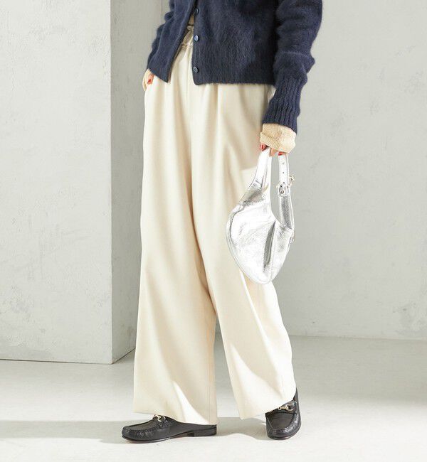 SHIPS for women「〈手洗い可能〉スラブ ツイル イージー スラックス パンツ」|スラックス|