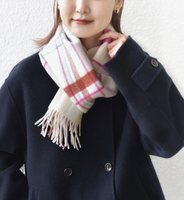 SHIPS for women「カシミヤ リバーシブル マフラー」|マフラー|ピンク