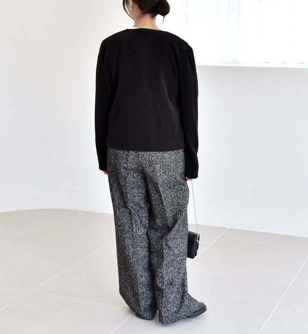 quaranciel「quaranciel: ツイード タック ワイド パンツ」|その他|