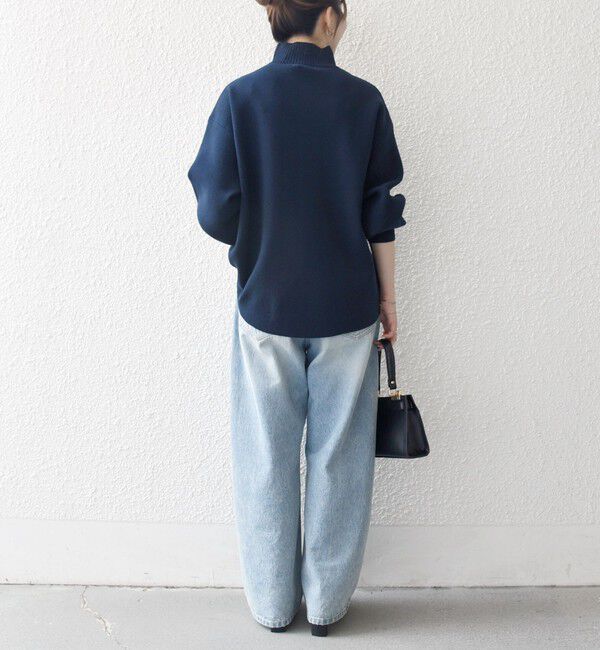 SHIPS any「SHIPS any:〈洗濯機可能〉ハイネック ボリュームスリーブ ロングリブ ニット プルオーバー」|ニット・セーター|