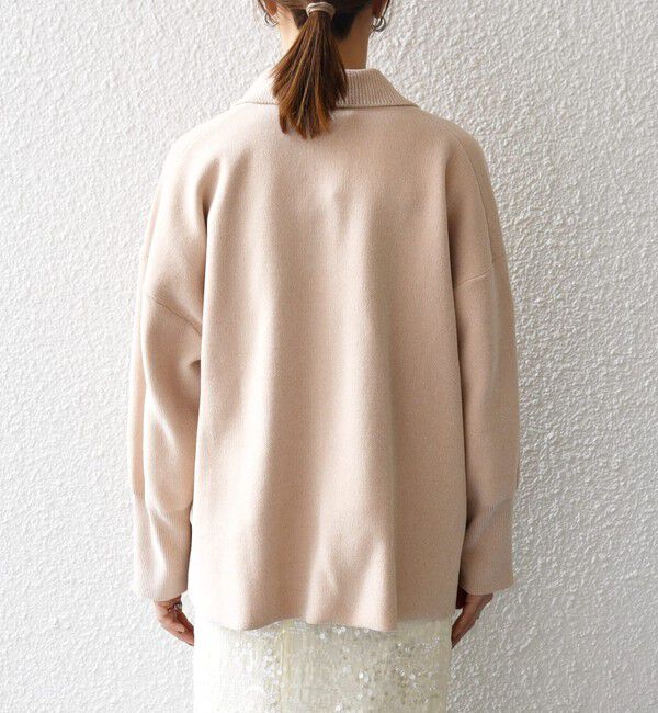 SHIPS any「SHIPS any:〈手洗い可能〉モールヤーン スキッパー ポロ ニット プルオーバー」|ニット・セーター|