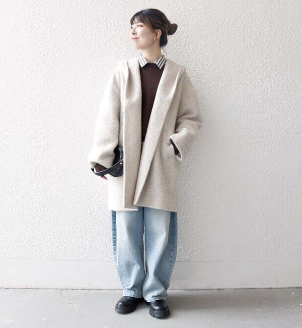 SHIPS any「SHIPS any: シャギー フーディー ガウン コート」|その他|