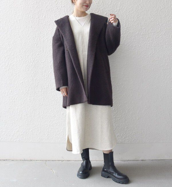 SHIPS any「SHIPS any: シャギー フーディー ガウン コート」|その他|