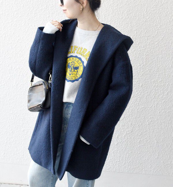 SHIPS any「SHIPS any: シャギー フーディー ガウン コート」|その他|