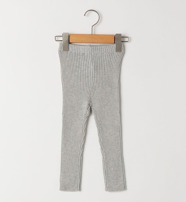 SHIPS KIDS「SHIPS KIDS:80～90cm /〈手洗い可能〉リブ レギンス パンツ」|レギンス・スパッツ|ライトグレー