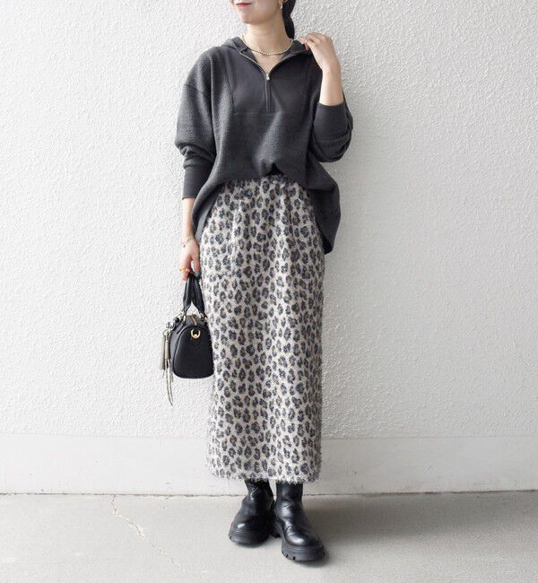 SHIPS any「SHIPS any:〈手洗い可能〉起毛 ワッフル ハーフジップ フーディー プルオーバー」|Tシャツ・カットソー|