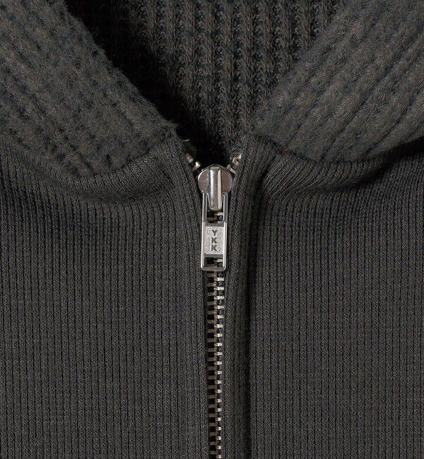 SHIPS any「SHIPS any:〈手洗い可能〉起毛 ワッフル ハーフジップ フーディー プルオーバー」|Tシャツ・カットソー|