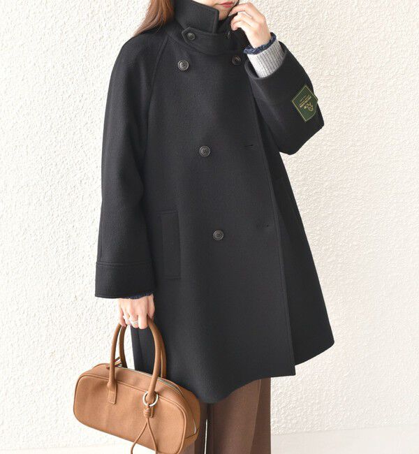 SHIPS Colors 「SHIPS Colors:SUPER100 ラグランスリーブ ダブルボタン コート◇」|ステンカラーコート|