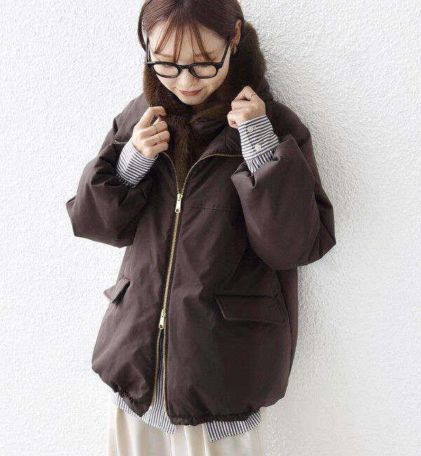 SHIPS for women「【WEB限定】2WAY フェイクファー 中綿 ブルゾン」|ブルゾン・スタジャン|