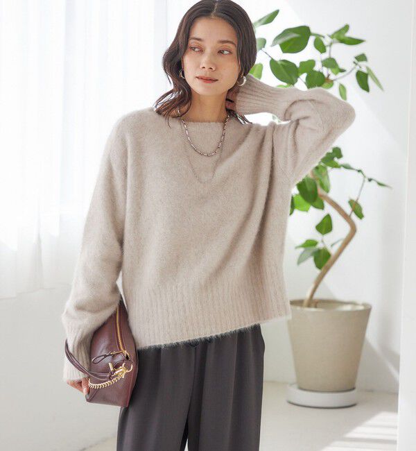 SHIPS for women「〈手洗い可能〉フォックス クルーネック ニット プルオーバー」|ニット・セーター|