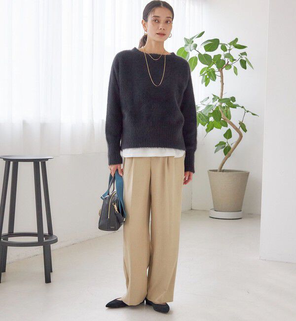 SHIPS for women「〈手洗い可能〉フォックス クルーネック ニット プルオーバー」|ニット・セーター|