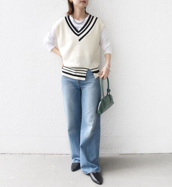 SHIPS for women「【WEB限定】〈手洗い可能〉チルデン ニット ベスト」|ベスト・ジレ|