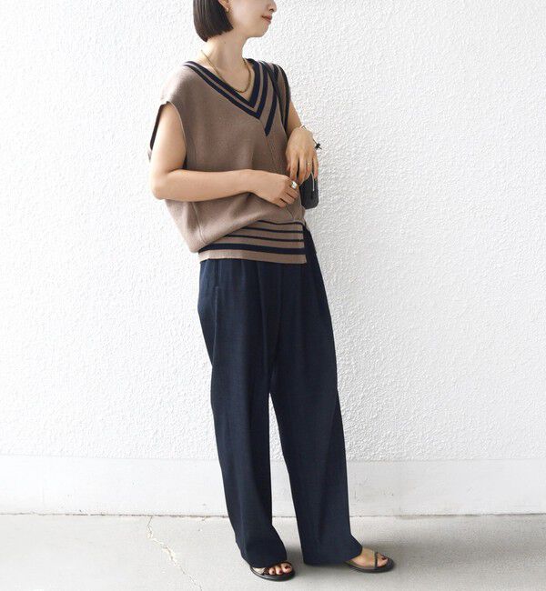 SHIPS for women「【WEB限定】〈手洗い可能〉チルデン ニット ベスト」|ベスト・ジレ|