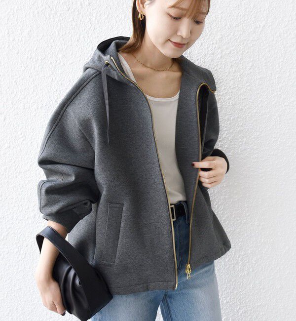 SHIPS for women「【WEB限定】〈手洗い可能〉ダンボール ダブルジップ フーディー 2」|パーカー|