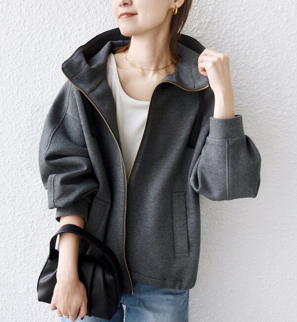 SHIPS for women「【WEB限定】〈手洗い可能〉ダンボール ダブルジップ フーディー 2」|パーカー|