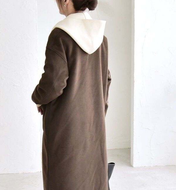 quaranciel「quaranciel: ダブル パイル ニット ロング チェスター コート」|チェスターコート|