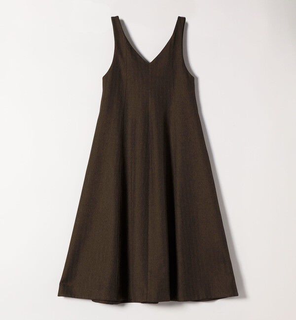 SHIPS any「SHIPS any: ヘリンボーン パイピング フレア ジャンパースカート」|ワンピース|