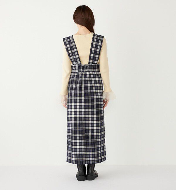 SHIPS Colors 「SHIPS Colors:〈手洗い可能〉リンク チェック ジャンパー スカート」|ジャンパースカート|