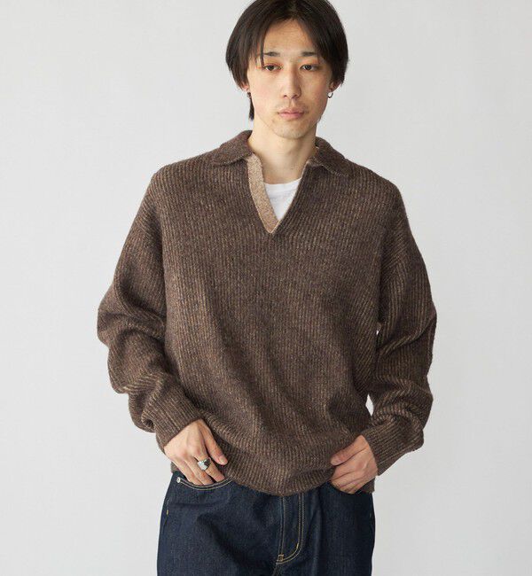 SHIPS「City Ambient Products: AZE スキッパー ポロシャツ」|ニット・セーター|