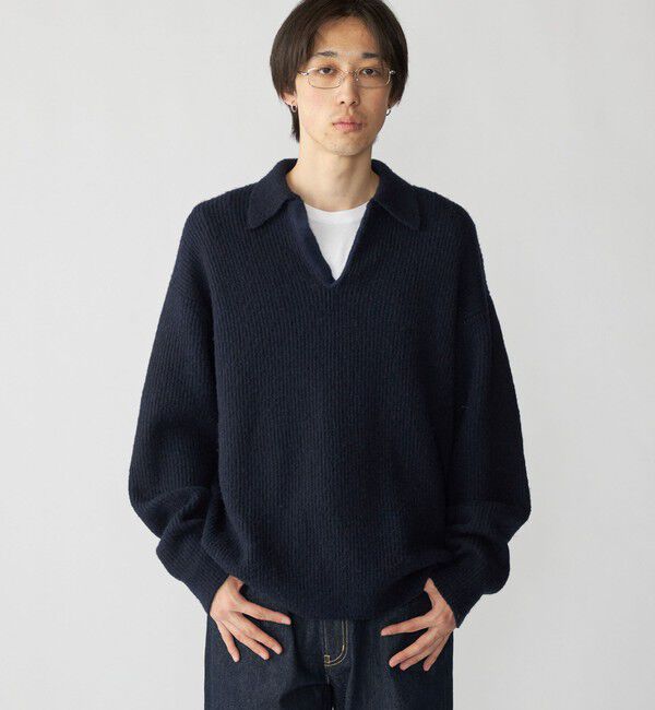 SHIPS「City Ambient Products: AZE スキッパー ポロシャツ」|ニット・セーター|