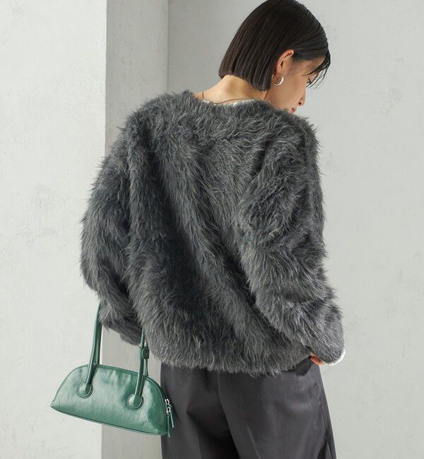 SHIPS for women「〈手洗い可能〉シャギー ファー クルーネック プルオーバー」|ニット・セーター|