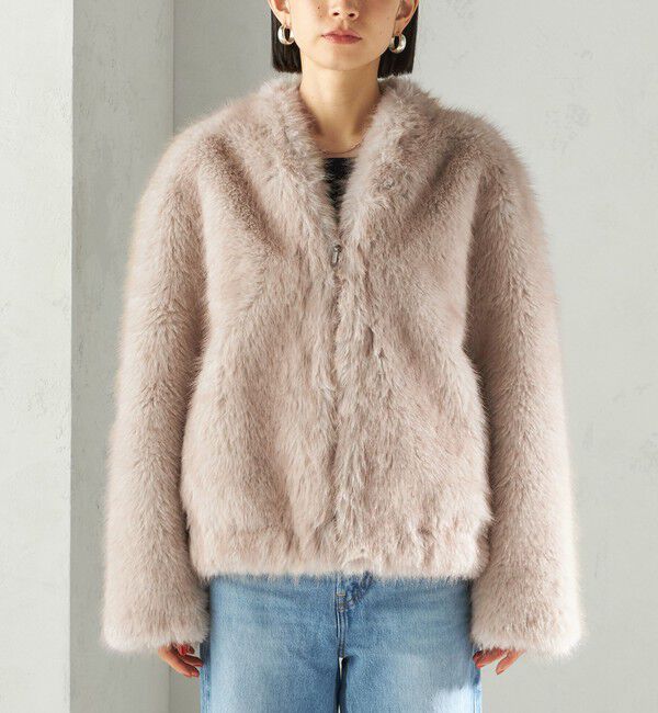 SHIPS for women「フェイク ファー コクーン ブルゾン」|その他|