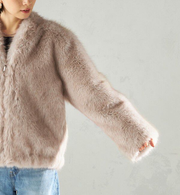 SHIPS for women「フェイク ファー コクーン ブルゾン」|その他|