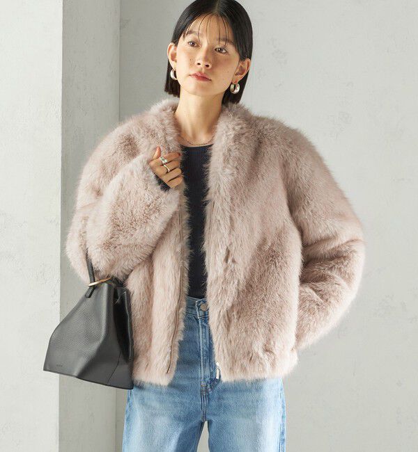 SHIPS for women「フェイク ファー コクーン ブルゾン」|その他|