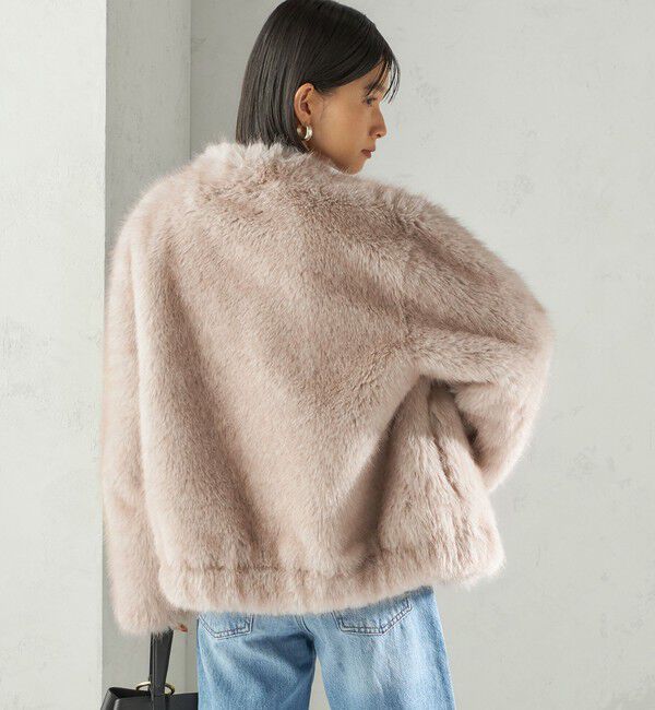 SHIPS for women「フェイク ファー コクーン ブルゾン」|その他|