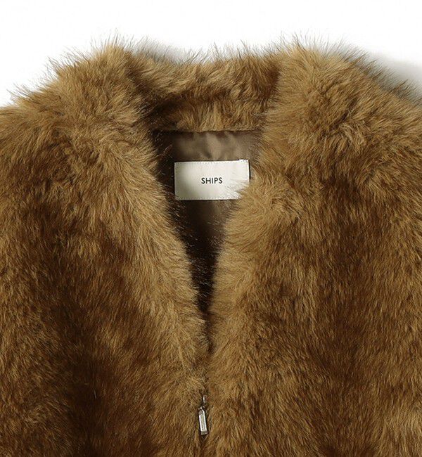 SHIPS for women「フェイク ファー コクーン ブルゾン」|その他|