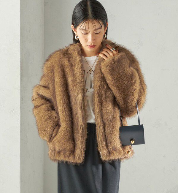 SHIPS for women「フェイク ファー コクーン ブルゾン」|その他|
