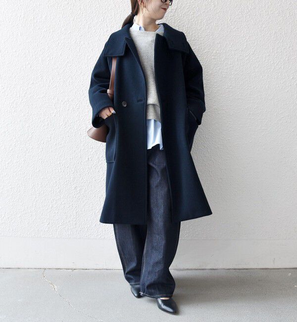 SHIPS any「SHIPS any: PURE WOOL スタンド ＆ ビッグカラー コート」|その他|