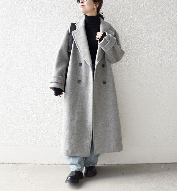 SHIPS any「【WEB限定】SHIPS any: PURE WOOL ロング テーラード コート」|チェスターコート|