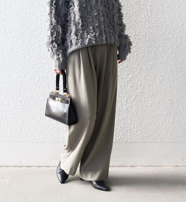 SHIPS any「SHIPS any:〈洗濯機可能〉ウォーム ストレッチ ハイウエスト 2タック パンツ」|その他|