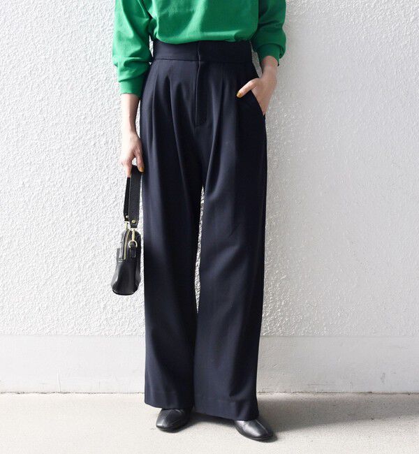 SHIPS any「SHIPS any:〈洗濯機可能〉ウォーム ストレッチ ハイウエスト 2タック パンツ」|その他|