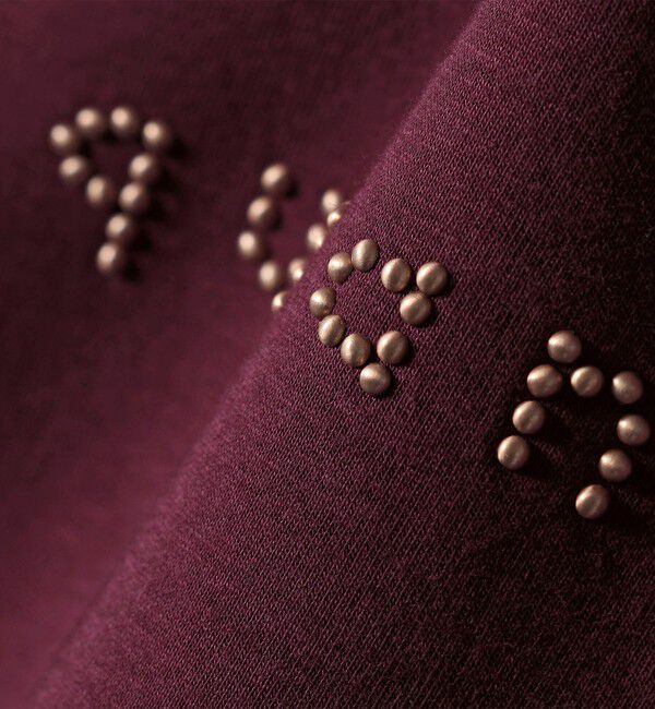 quaranciel「quaranciel:〈洗濯機可能〉スタッズ ロゴ ダンボール スウェット プルオーバー」|スウェット・ジャージ|