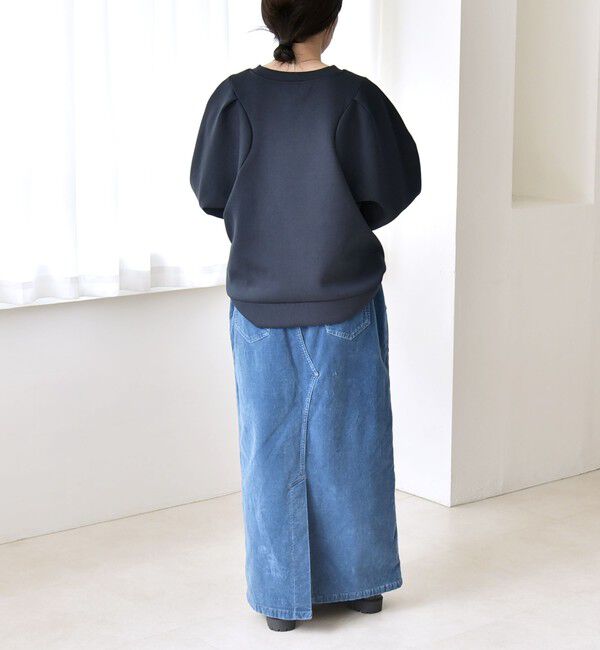 quaranciel「quaranciel:〈洗濯機可能〉スタッズ ロゴ ダンボール スウェット プルオーバー」|スウェット・ジャージ|