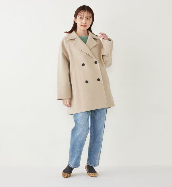 SHIPS Colors 「SHIPS Colors:〈手洗い可能〉ジャージーメルトン ピーコート◇」|ピーコート|