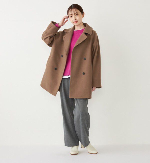 SHIPS Colors 「SHIPS Colors:〈手洗い可能〉ジャージーメルトン ピーコート◇」|ピーコート|