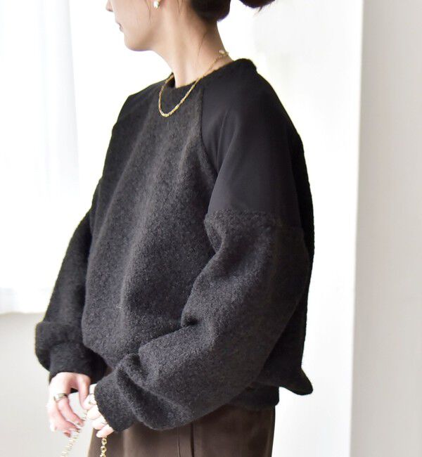 quaranciel「quaranciel:〈洗濯機可能〉ボア &times; チュール コンビ ヨーク プルオーバー」|その他|