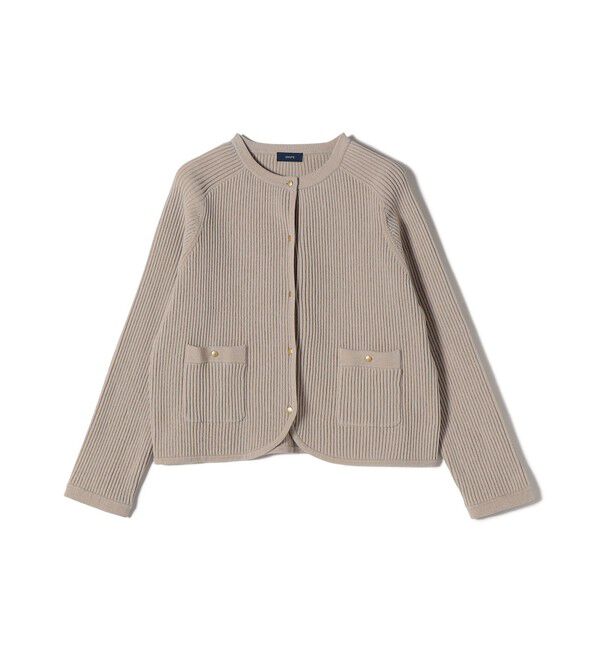 SHIPS for women「〈手洗い可能〉モール リブ クルーネック カーディガン」|カーディガン|